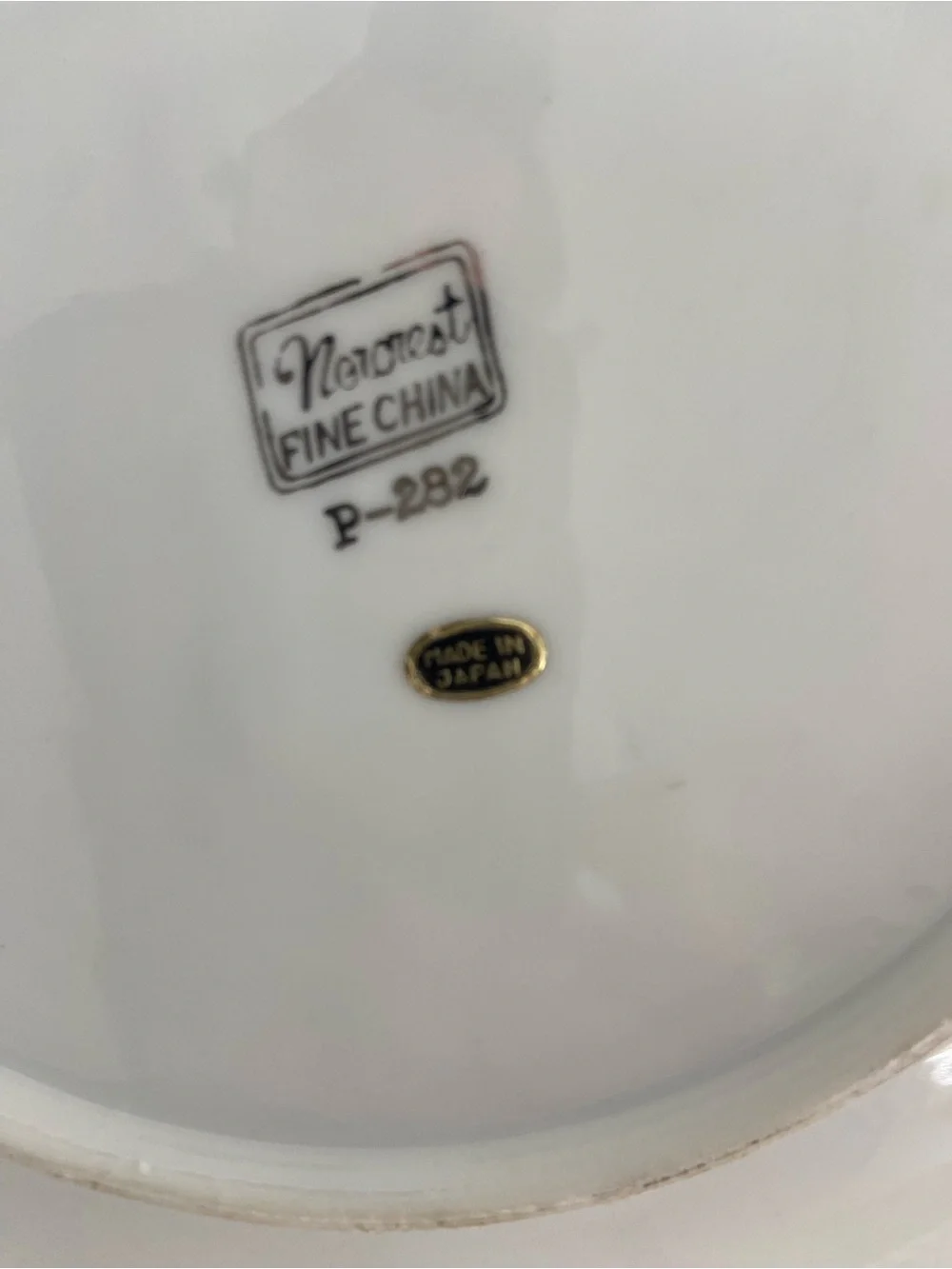 Norcrest Fine China Vintage Old-Style Silver 25th Anniversary Plate